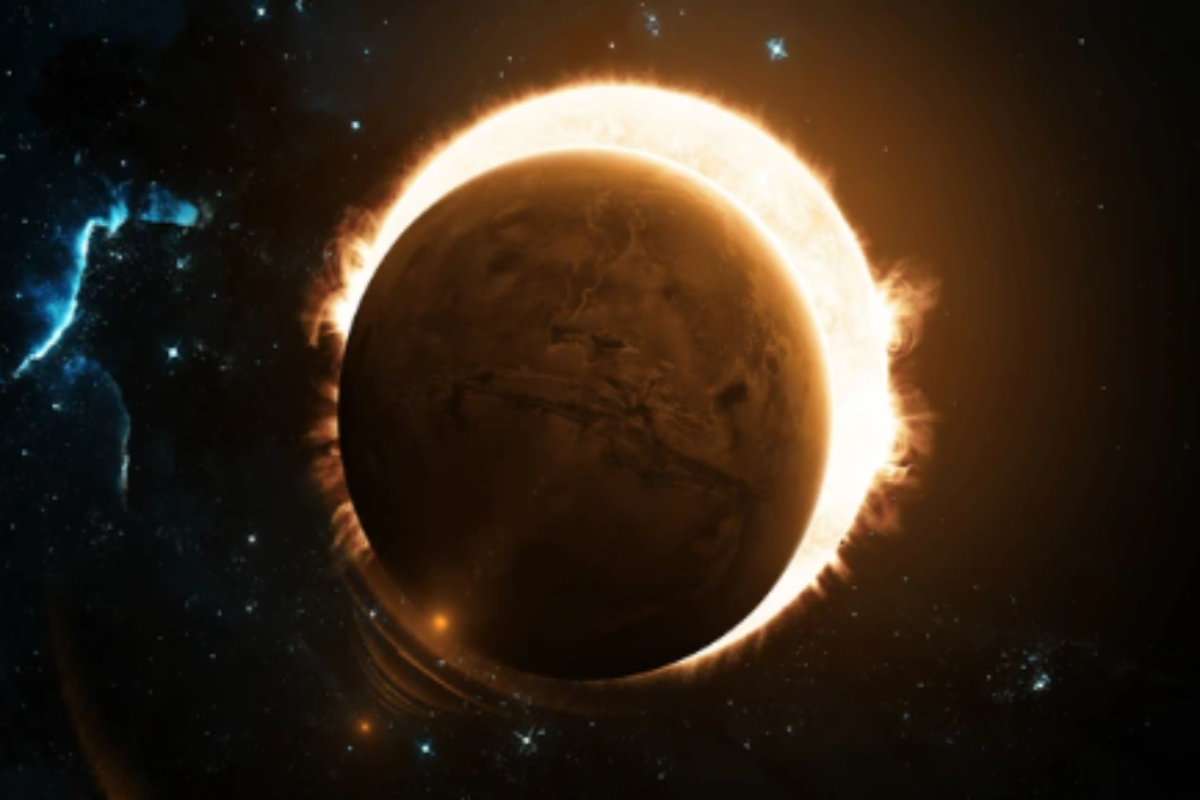 3D Wallpaper Solar Eclipse Totality Series I SKU# WAL0432